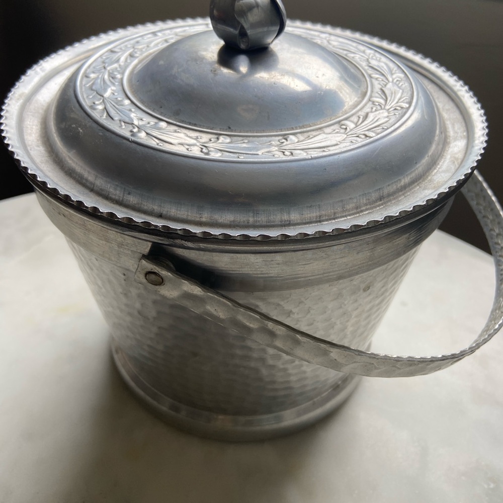 Vintage Silver Ice Bucket with Lid